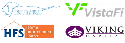 Financing options and pool loan partners for All Family Pools including Lyon Financial, VistaFi, HFS Home Improvement Loans, and Viking Capital.