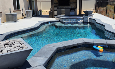 Luxury Hillside Resort-Style Pool & Outdoor Kitchen Transformation
