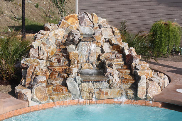 Rock Water Feature - All Family Pools