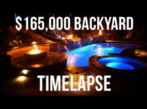 Incredible Pool Construction Time-lapse. Watch $165,000 Backyard Built In 7 Minutes.