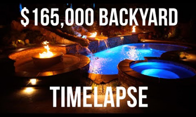 Incredible Pool Construction Time-lapse. Watch $165,000 Backyard Built In 7 Minutes.